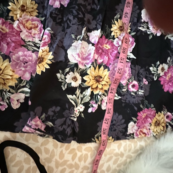 torrid Floral Black Pink Floral Figure Flattering Billowy Skirt Challis Dress 2X - Picture 16 of 16
